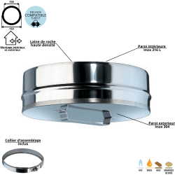 Tampon conduit double paroi isolé Edilinox - Diamètre 100 mm