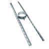 Support plancher conduit double paroi isolé Edilinox - Diamètre 150 mm