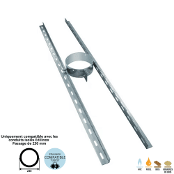 Support plancher conduit double paroi isolé Edilinox - Diamètre 180 mm