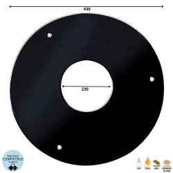 Rosace d'élément de finition conduit double paroi isolé Edilinox - Diamètre 180 mm