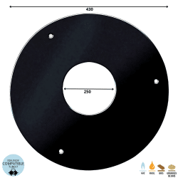 Rosace d'élément de finition conduit double paroi isolé Edilinox - Diamètre 200 mm