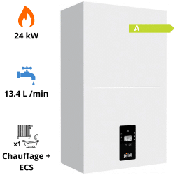 Chaudière gaz condensation Ferroli Bluehelix Alpha 28C complète
