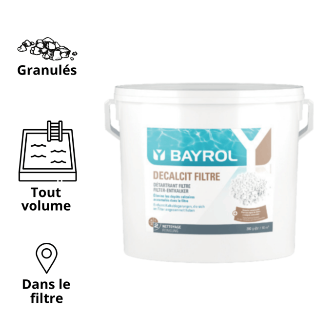 Traitement des filtres Decalcit Filtre 12 kg BAYROL