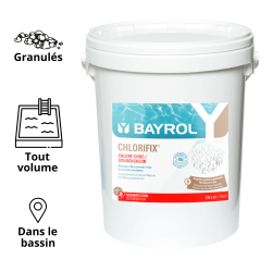 Chlorifix 25kg pour désinfection d'appoint ou rapide BAYROL