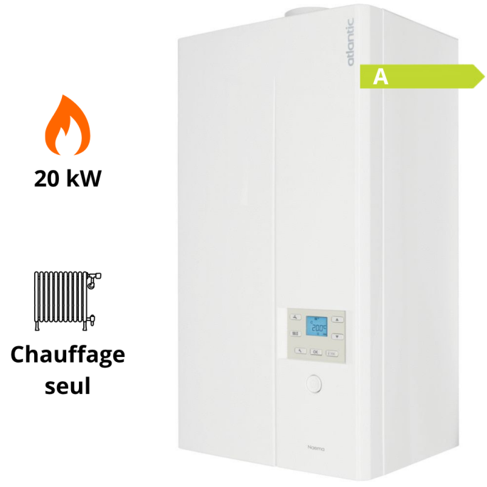 Chaudière gaz murale condensation 20 kW Chauffage seul Naema 2 Atlantic