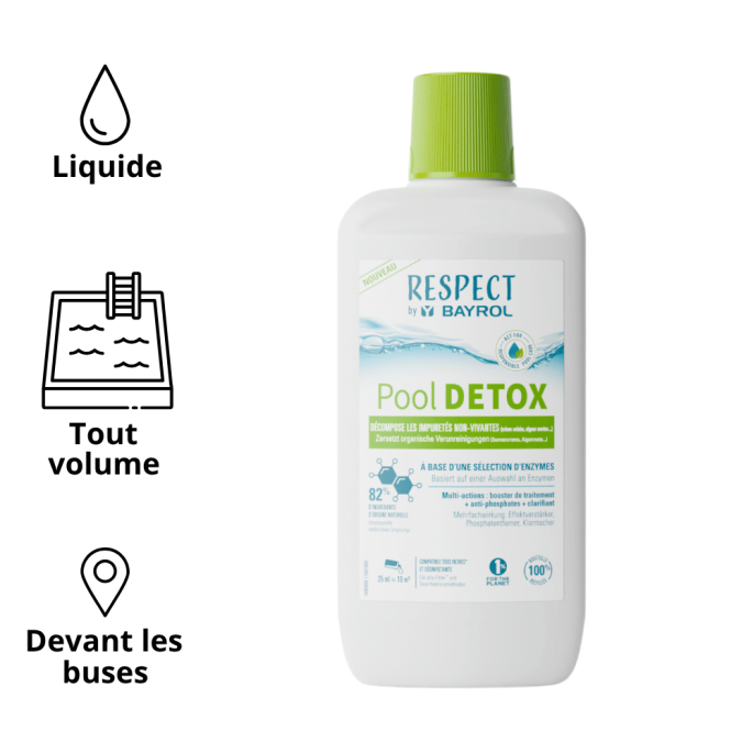 Désinfectant naturel multi-action Pool Detox Respect Bayrol 1L
