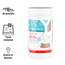 Chlore choc stabilisé Chlorifix granulés BAYROL