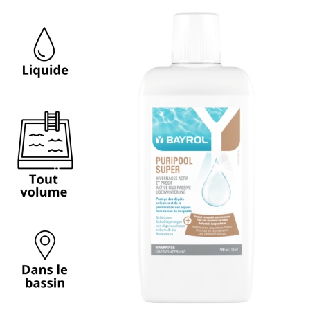 Puripool Super 1L concentré liquide pour l'hivernage BAYROL