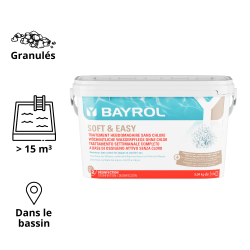 Soft & Easy 20 m³ à base d'oxygène actif pour piscine BAYROL