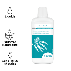 Essences aromatiques Saunatop Bayrol Eucalyptus 1L pour saunas et hammams