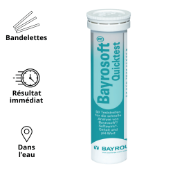 BayroSoft QuickTest Bandelettes d'analyse d'eau pour piscine BAYROL