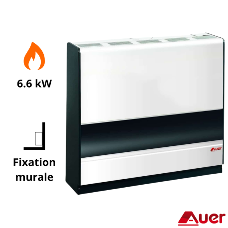 Convecteur AUER série 5000 Blanc Radiateur gaz Flamme non visible