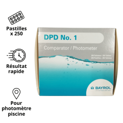 Pastilles DPD n°1 noir pour photomètre piscine BAYROL