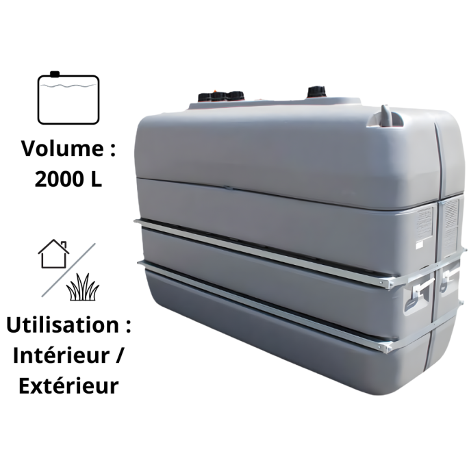 Cuve fioul polyéthylène double paroi Rothalen Plus 2000 ROTH