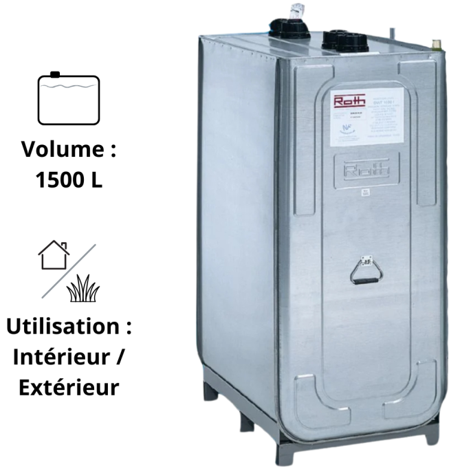 Cuve fioul DWT® 1500 litres ROTH