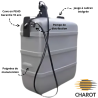 Cuve fioul polyéthylène double paroi 1500 litres avec compteur Charot