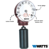 Jauge mécanique verticale pour cuve fioul Watts