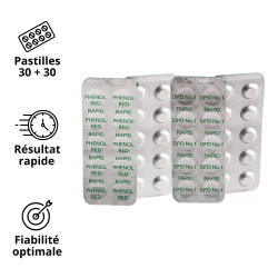 Recharge de 30 pastilles DPD 1 ( Chlore ) et 30 pastilles Phénol Red ( pH ) pour trousse d'analyse BAYROL Recharge de 30 pastilles DPD 1 ( Chlore ) et 30 pastilles Phénol Red ( pH ) pour trousse d'analyse BAYROL