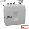 Pack Cuve fioul 1000 L + Kit aspiration Roth + Jauge