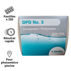 Pastilles DPD N°3 pour photomètre piscine Bayrol