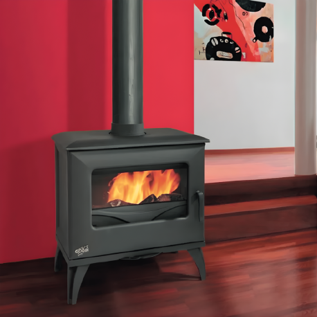 Poêle à bois GODIN Cube Anthracite 8 kW