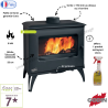 Poêle à bois GODIN Cube Anthracite 8 kW
