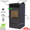 Poêle mixte bois et granulés Hybrid 11 kW Bronpi