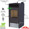 Poêle mixte bois et granulés Hybrid 11 kW Bronpi