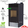Poêle mixte bois et granulés Hybrid 11 kW Bronpi