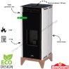 Poêle à granulés pellets Free-Vision 6 kW Bronpi (sans électricité)