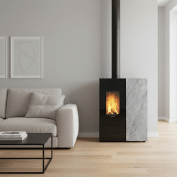 Poêle à granulés étanche étroit et canalisé Sharon plus CX Nordica Extraflame