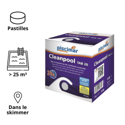 CleanPool TAB 20 240 g Piscimar PM-663