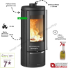 Poêle à bois Marlena 7.5 kW Nordica Extraflame