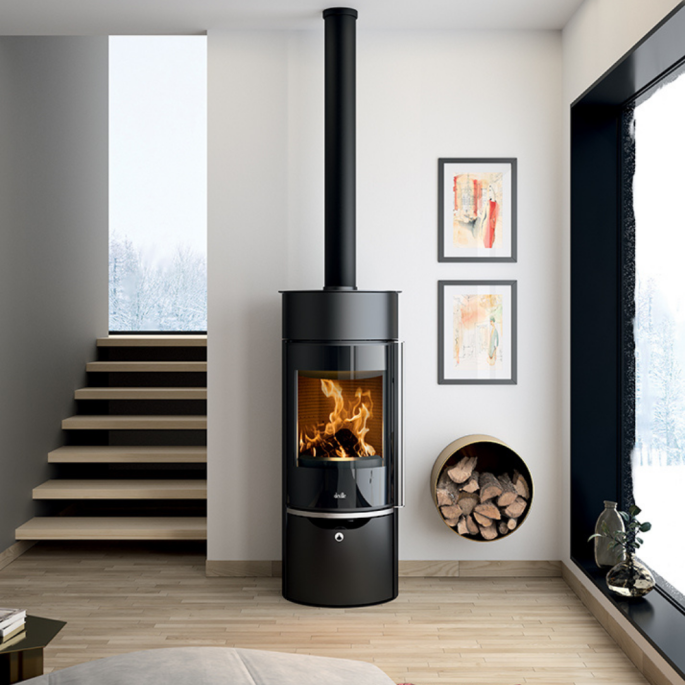 Poêle à bois étanche en acier EGUZKI ACCUMULATEUR DEVILLE