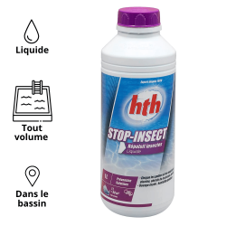 Stop insect piscine hth - Bouteille graduée 1 litre