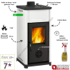 Poêle à bois Tea 5.0 La Nordica 7 kW