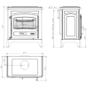 Poêle à bois GODIN Fonteval Anthracite 10 kW