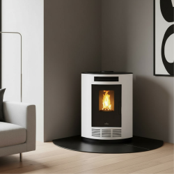 Poêle à granulés pellets d'angle Nina 9 kW Bronpi