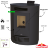 Poêle à granulés pellets d'angle Nina 9 kW Bronpi