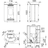 Poêle à granulés pellets d'angle Nina 9 kW Bronpi