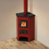 Poêle à bois 6,1 kW Nora Angle MBS avec plaque de cuisson