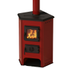 Poêle à bois 6,1 kW Nora Angle MBS avec plaque de cuisson