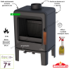 Poêle à bois en fonte Lira 5 kW Bronpi