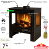 Poêle à bois 3 faces Loreto 10 kW Bronpi