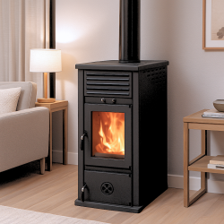 Poêle à bois 8,2 kW Tyra MBS avec plaque de cuisson