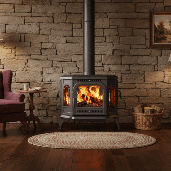 Poêle à bois en fonte 10.5 kW P7 LB ECO KAWMET