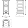 Poêle à bois avec four + plaque de cuisson 12,2 kW Anders Forno MBS