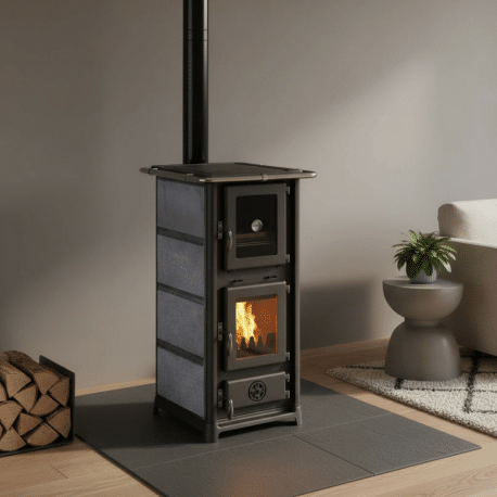 Poêle à bois avec four + plaque de cuisson 12,2 kW Anders Forno Ollaire MBS