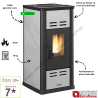 Poêle à granulés ventilé Serafina Petra Evo Extraflame 8 kW