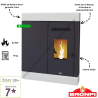 Poêle à granulés pellets Cira 8,5 kW Bronpi